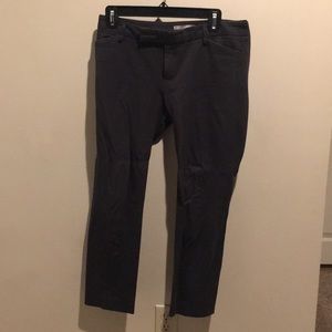 Gray dress pants from Gap. Slim cropped.